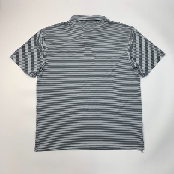 PGA Tour Golf Polo Shirt Mens XL Gray Striped Lightweight Performance Side Vents - Picture 7 of 10